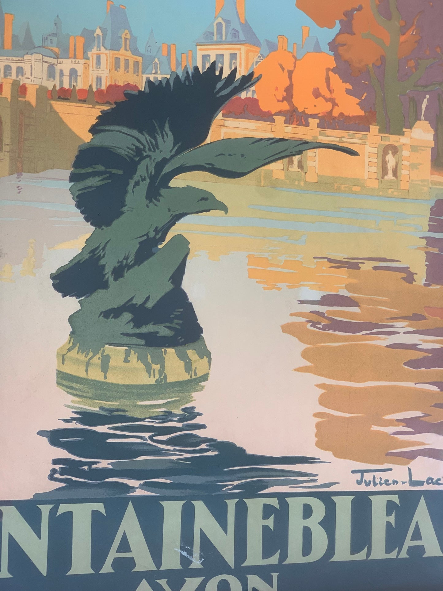 "Fontainebleau Avon" Framed Travel Poster/Art