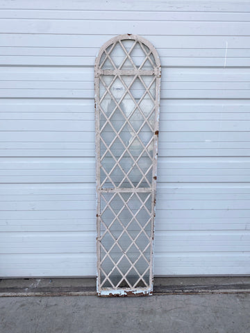 French Arched Diamond Pane Window