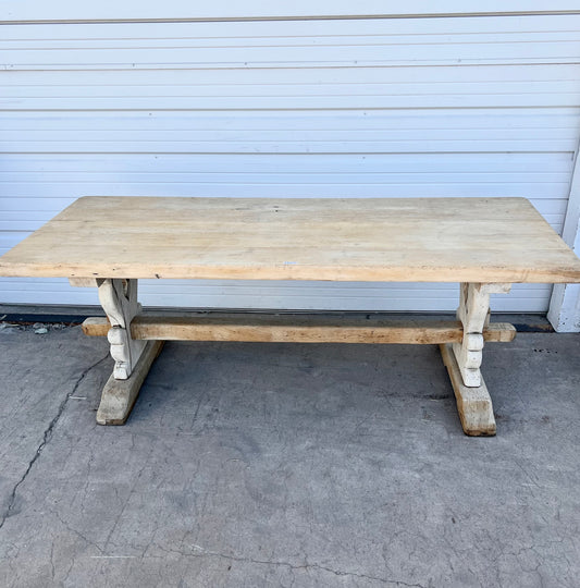 Stripped French Trestle Dining Table