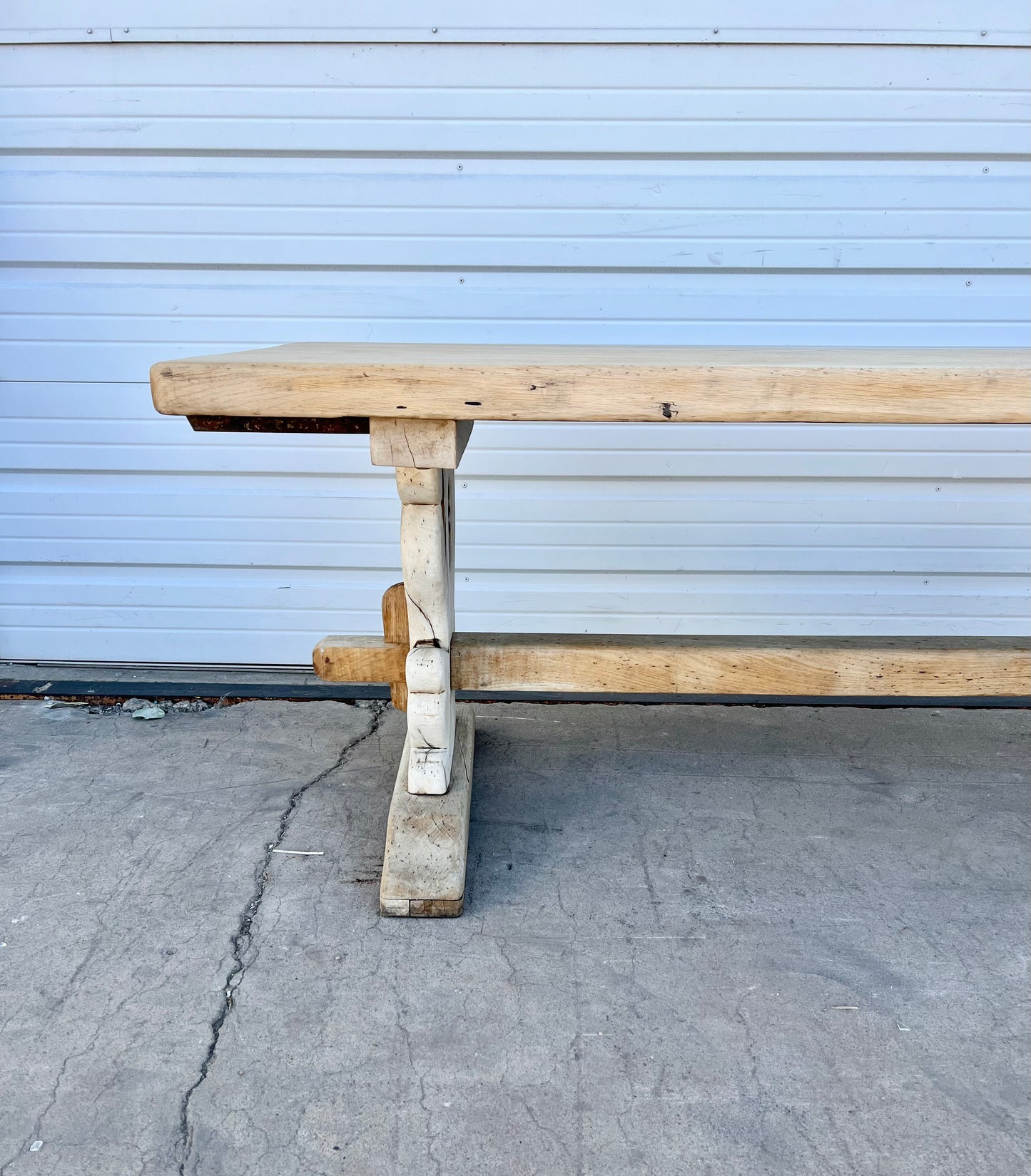 Stripped French Trestle Dining Table