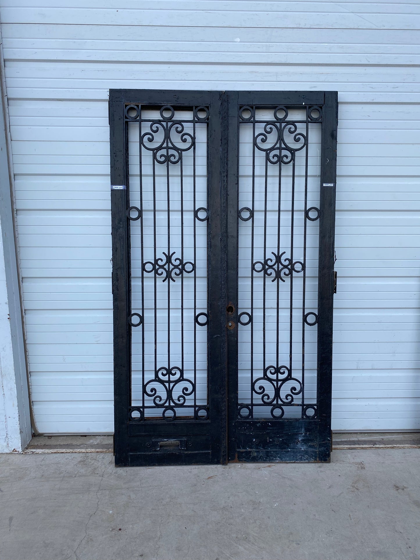 Pair of Antique Steel and Cast Iron Doors