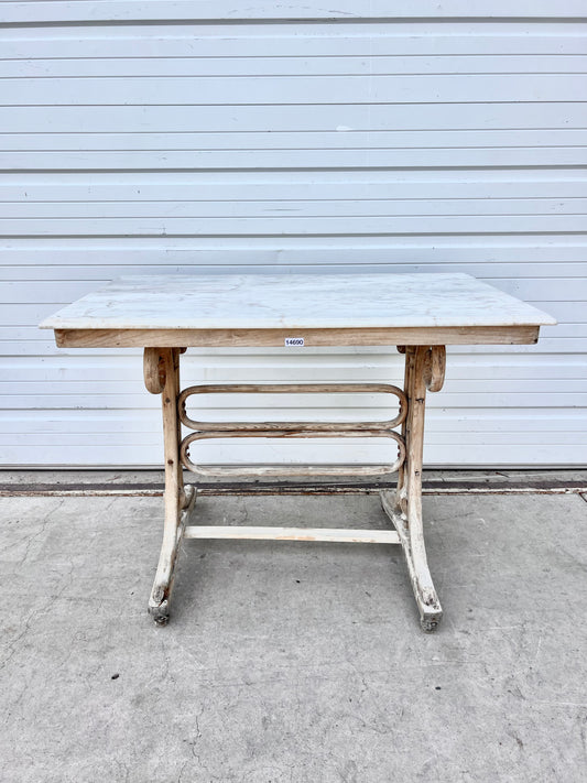 Bentwood Rectangle Table w/Marble Top