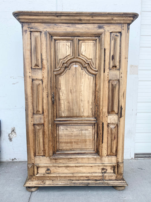 Bleached French Antique Armoire