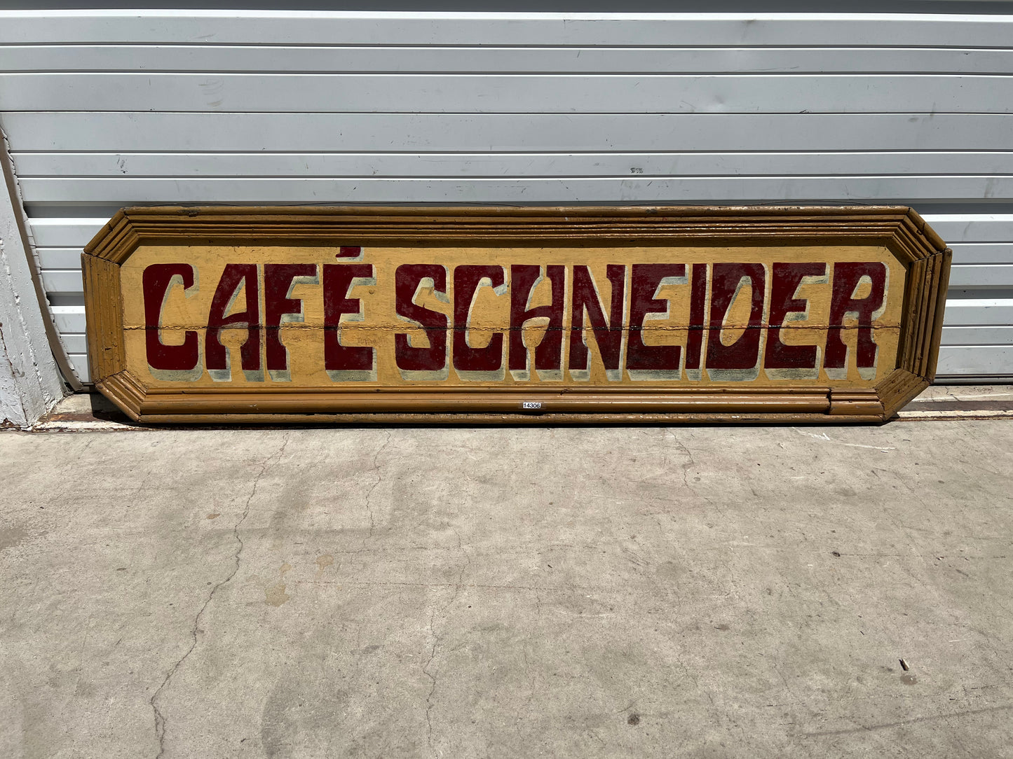 Café Schneider Wooden Sign