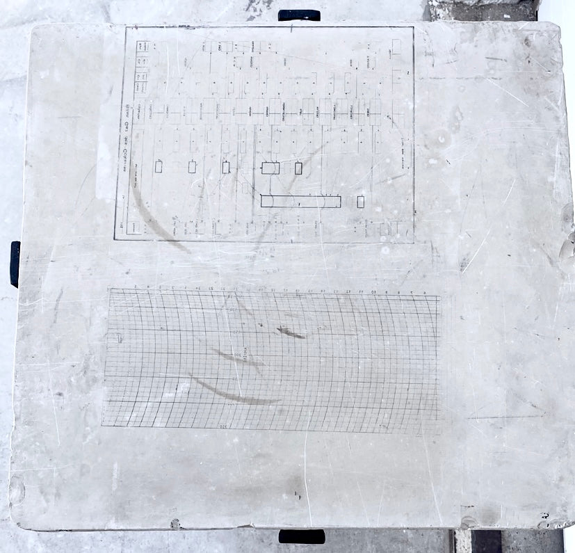 Large Lithography Stone Side Table