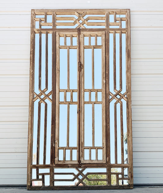 Repurposed Paneled Mirrored Rectangle Window