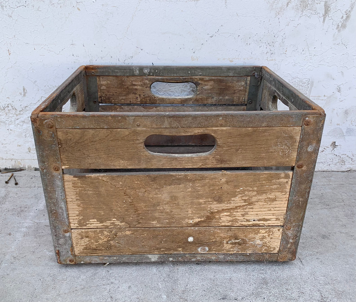 Wooden Dairy Crate