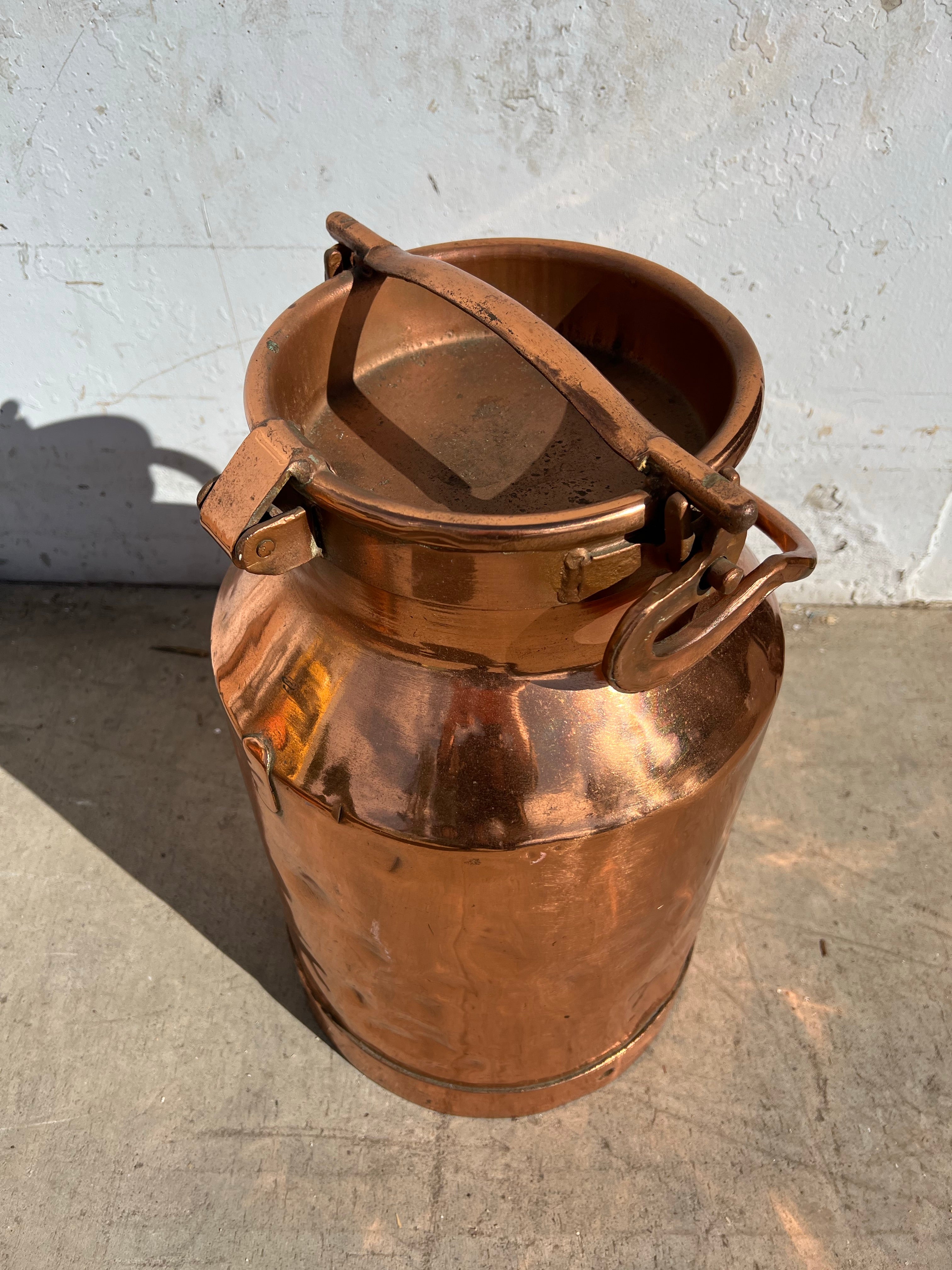 Large Antique Dutch Copper Milk Can – Antiquities Warehouse