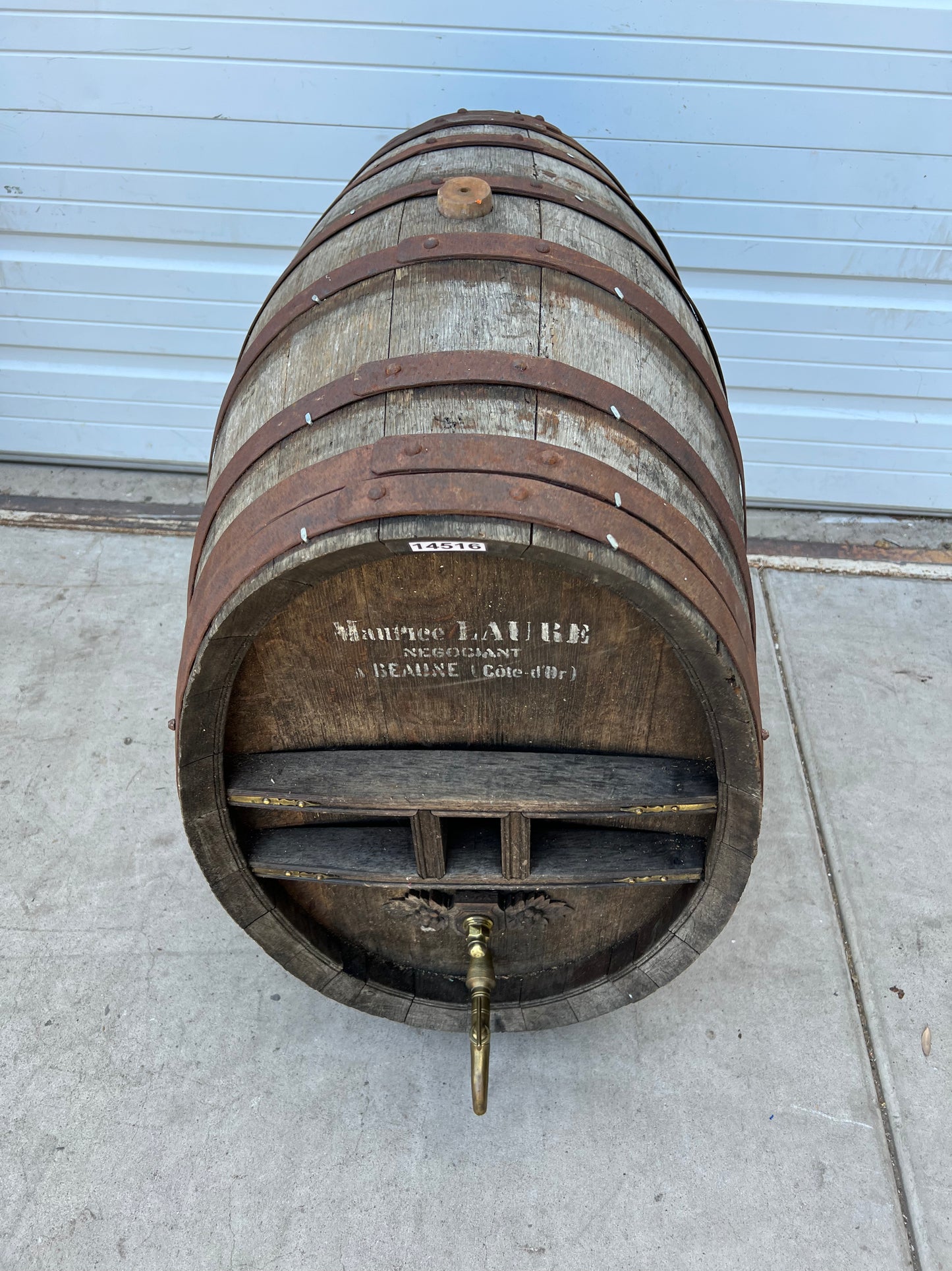 French Wine Barrel on Stand