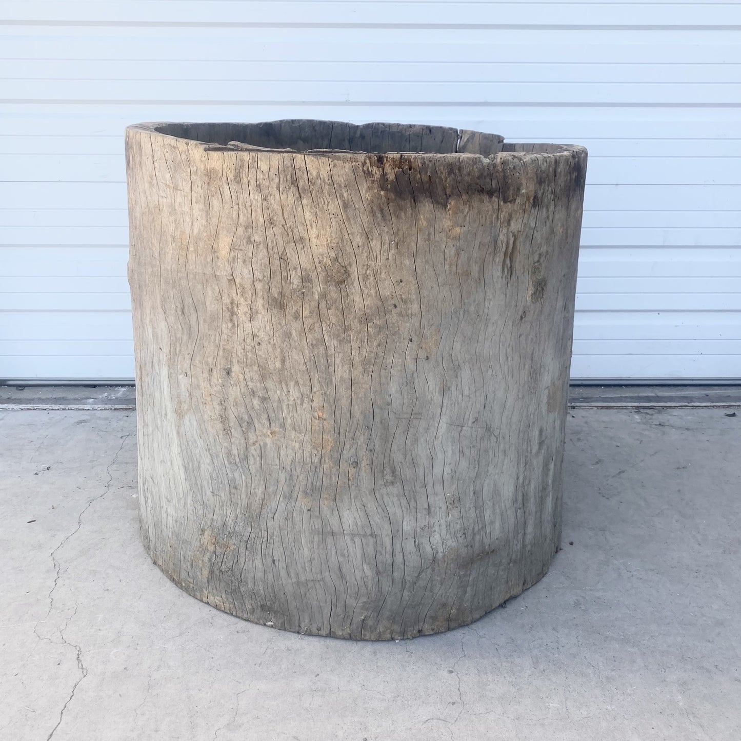 Decorative Primitive Wood Barrel Container / Planter