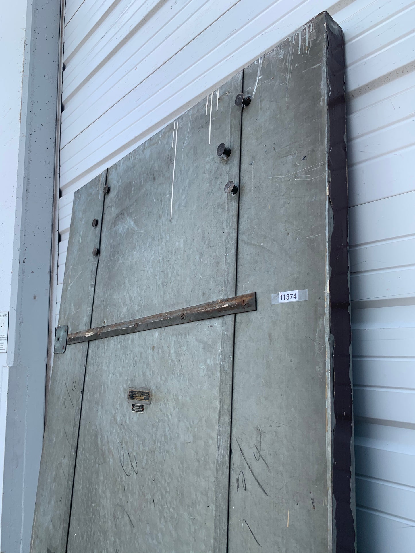 Metal Industrial Fire Single Door with Angled Top