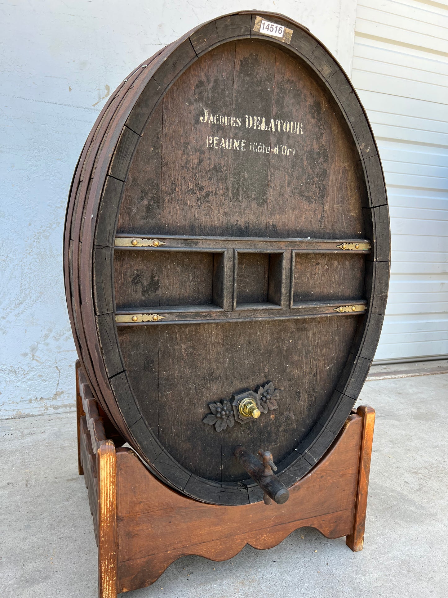 French Wine Barrel on Stand