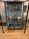 Antique Medical Cabinet with Blue Interior