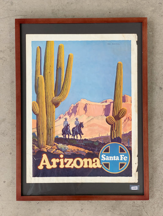 “Arizona” Santa Fe Railroad Framed Poster/Art