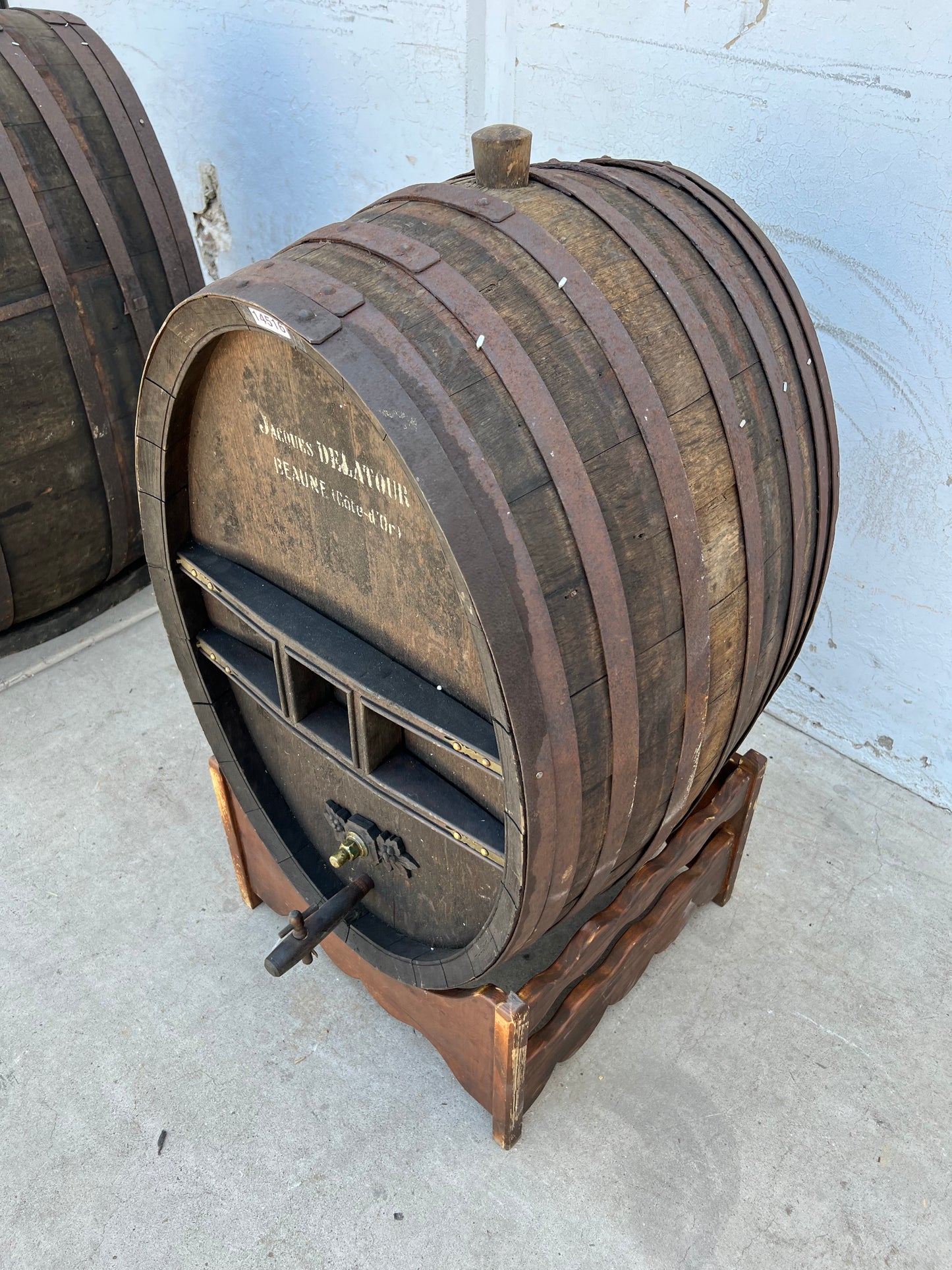 French Wine Barrel on Stand