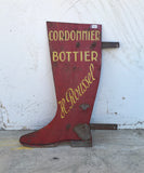 French Red Boot Maker Double-Sided Sign