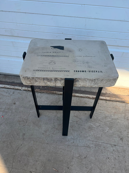 Large Lithography Stone Side Table