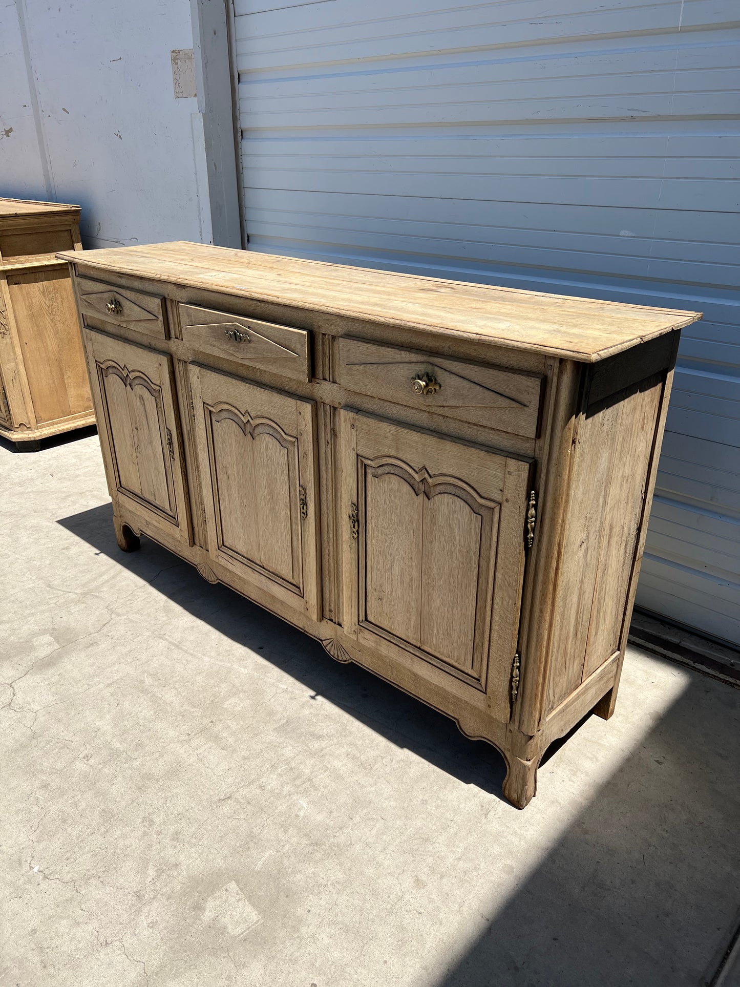 Bleached French Antique Sideboard