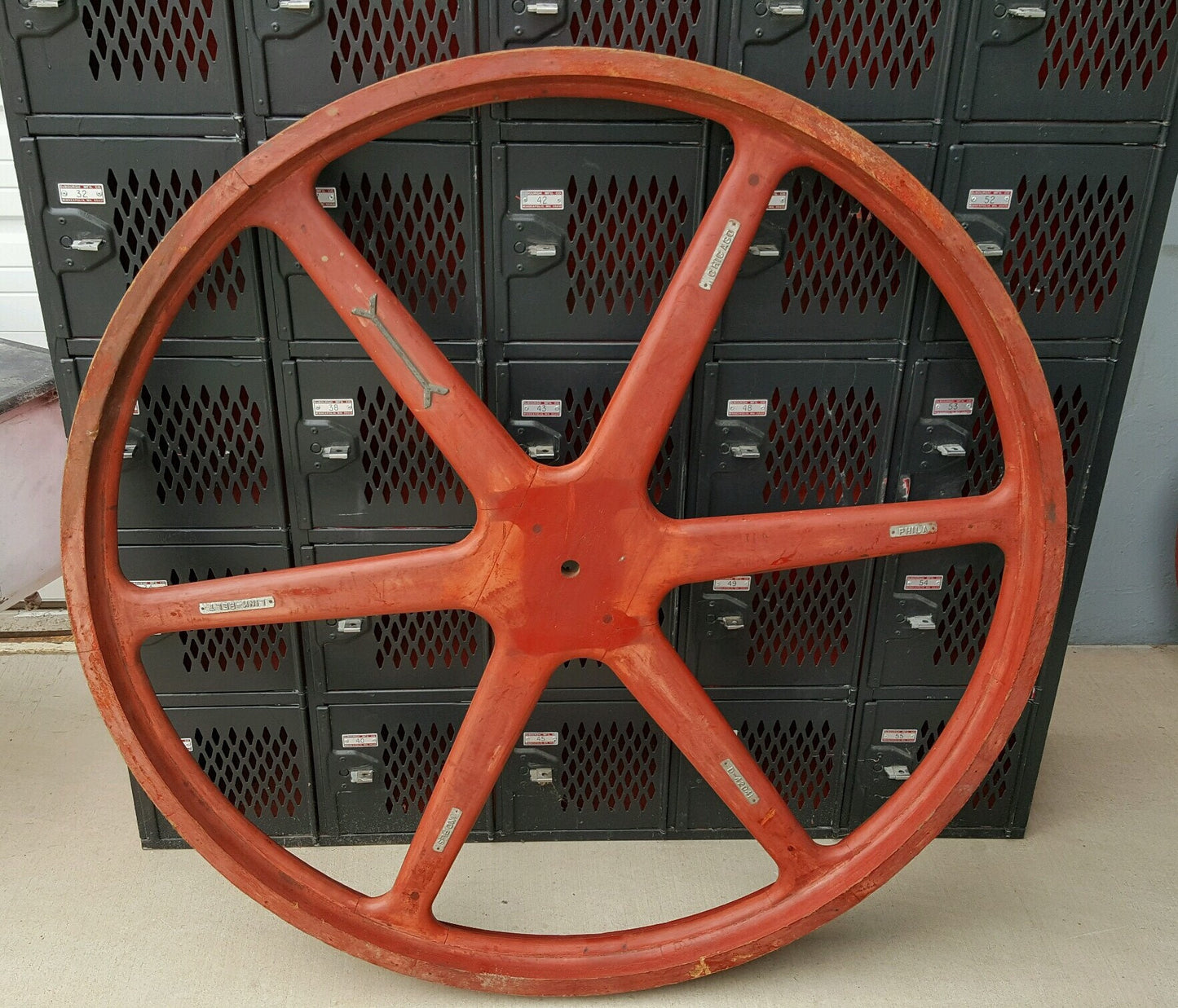 Decorative Industrial Red Wheel