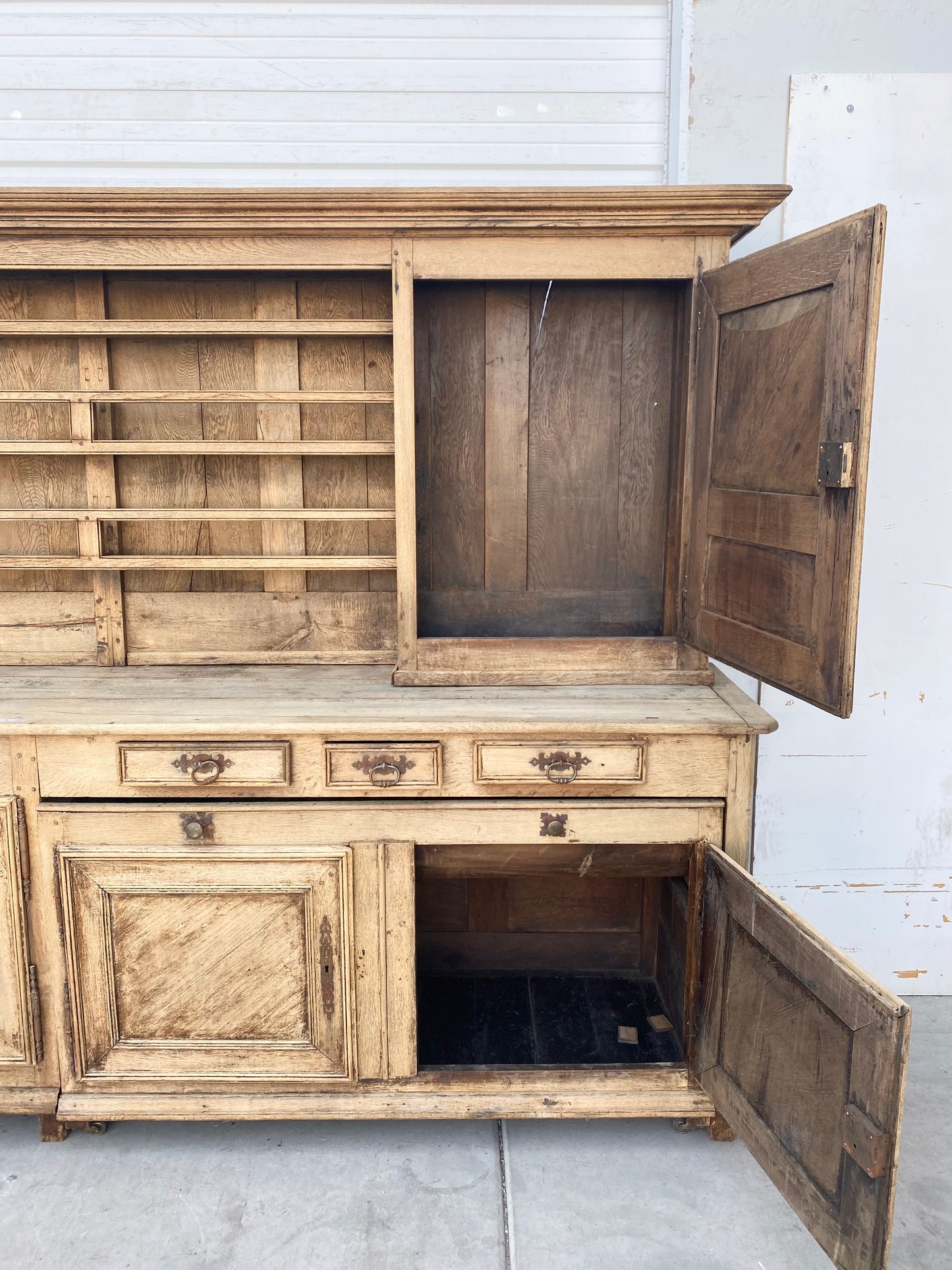 Bleached French Antique Hutch