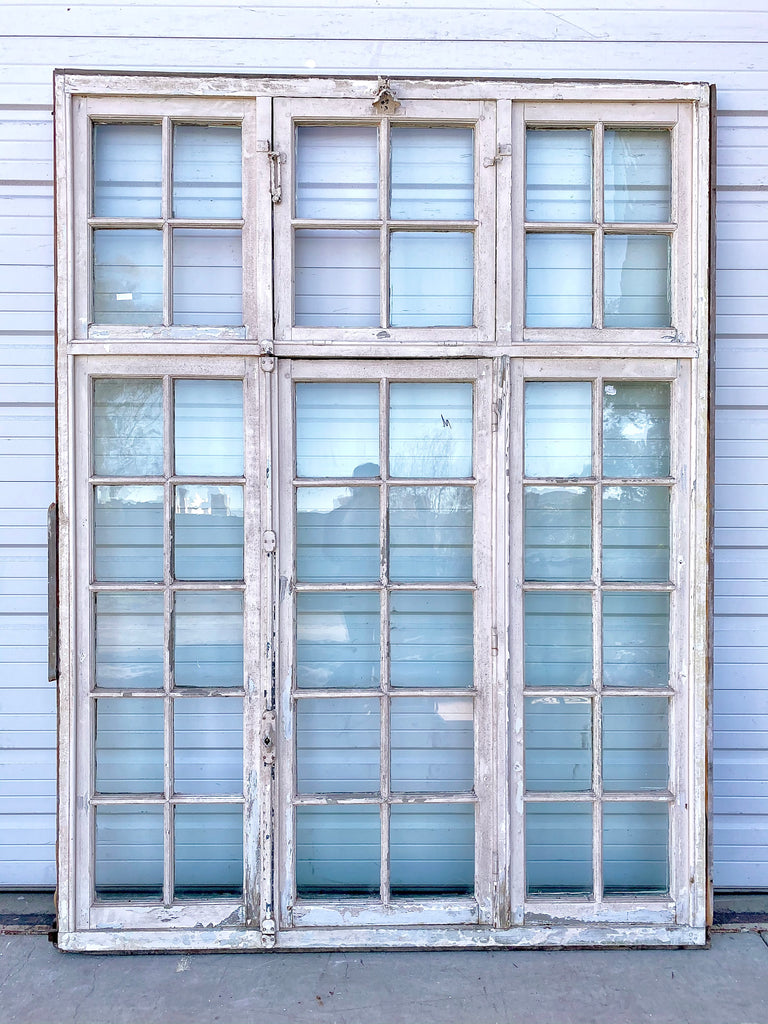 Rectangle 42 Pane White Wood Window