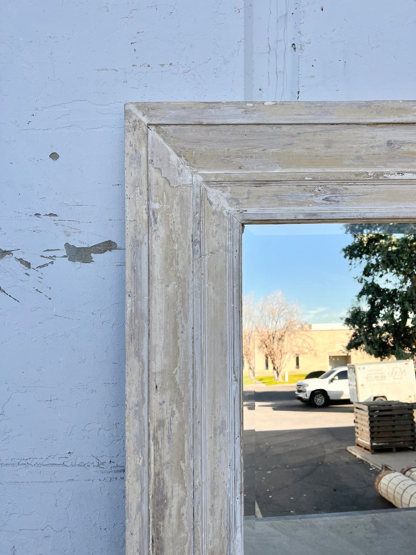 Washed Wood Rectangle Mirror