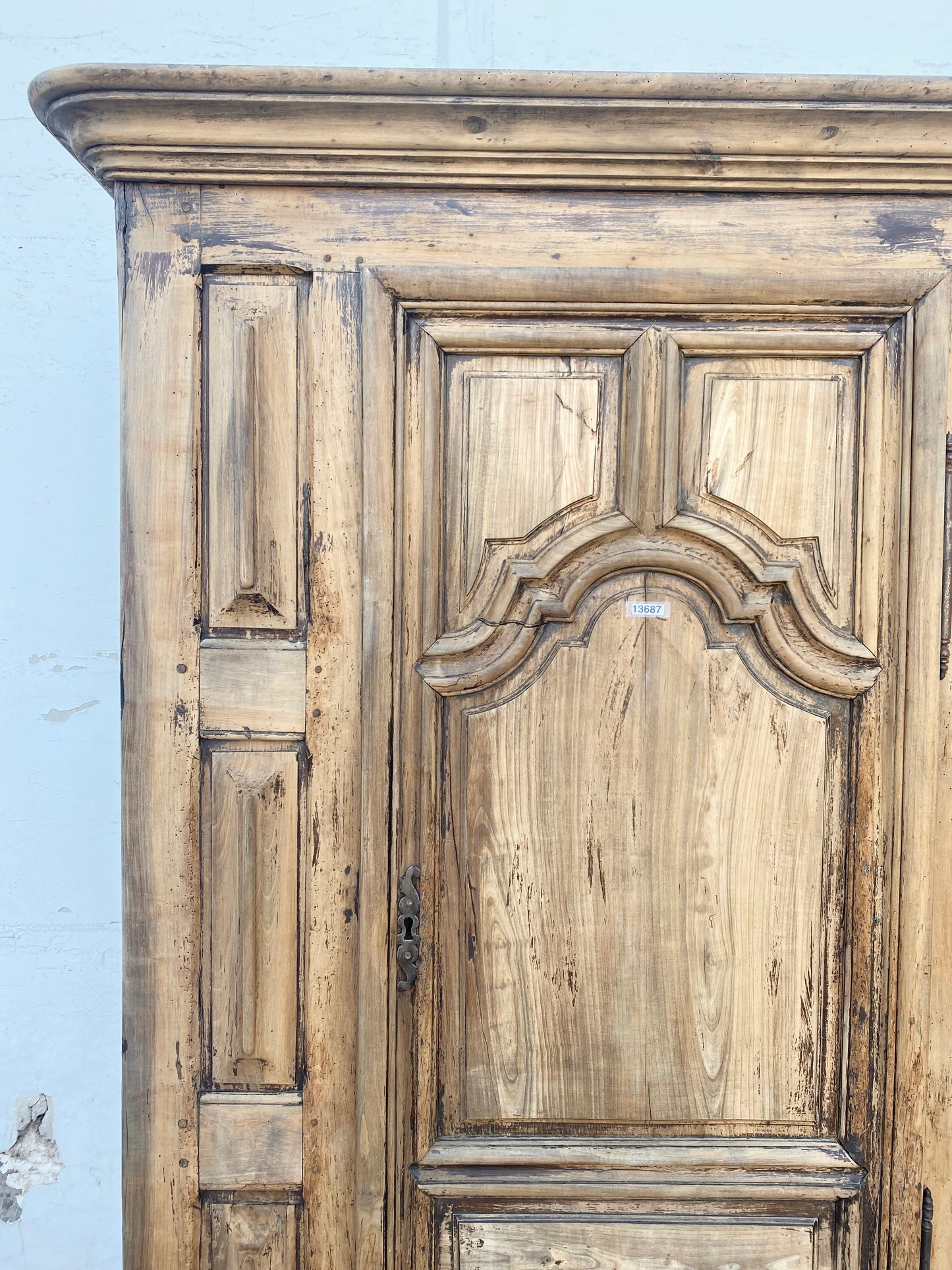 Bleached French Antique Armoire