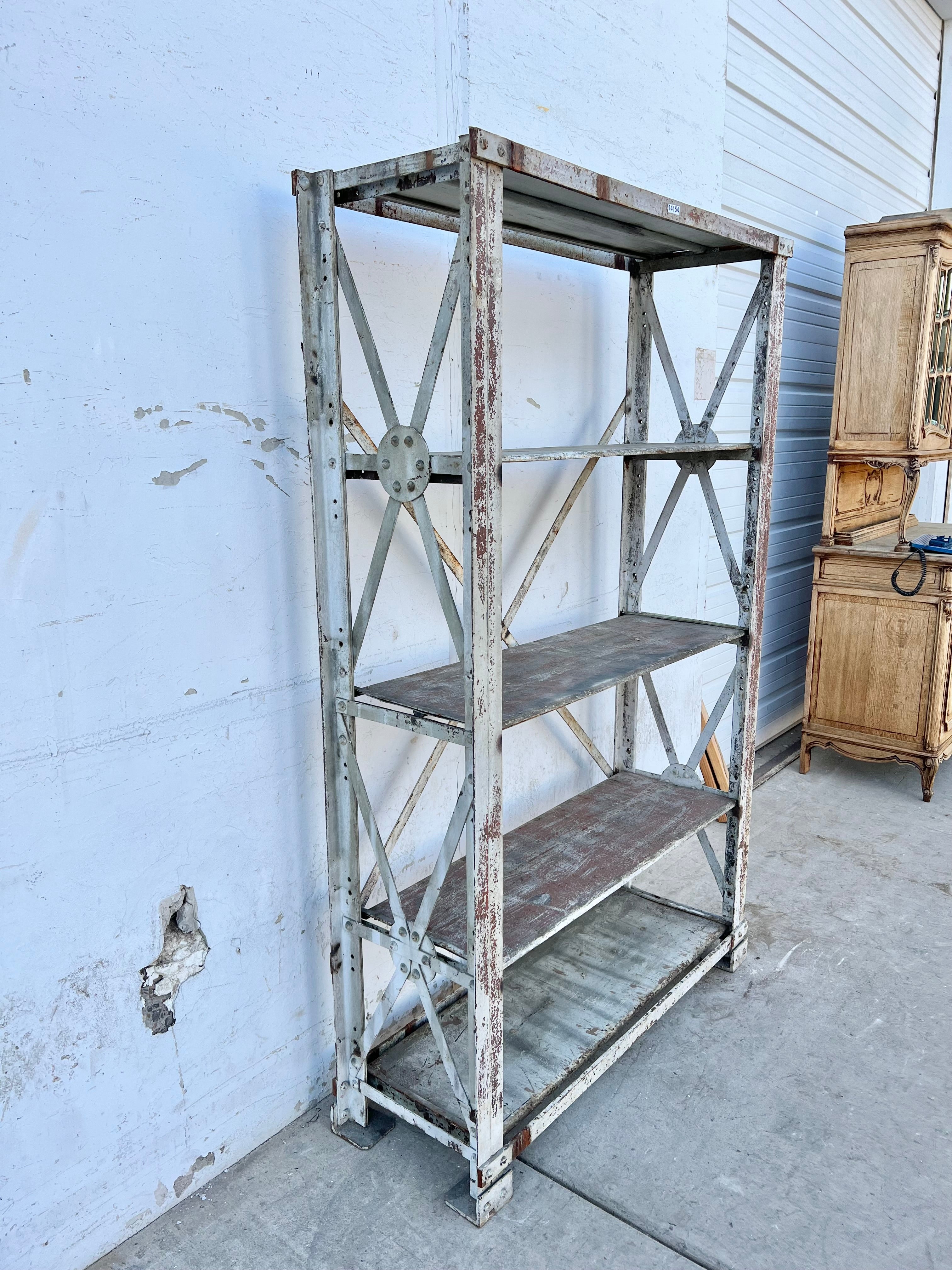 Industrial French Iron Shelving Rack – Antiquities Warehouse