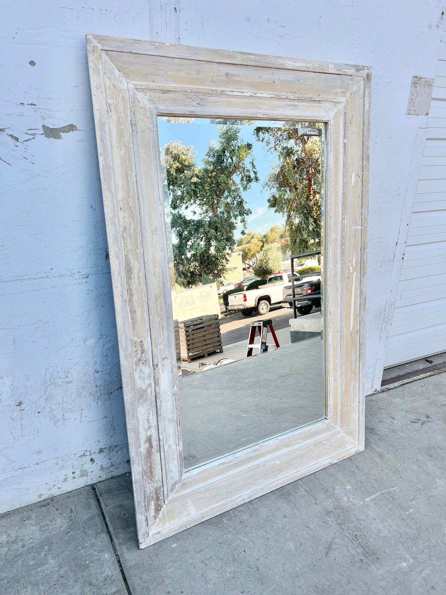 Washed Wood Rectangle Mirror