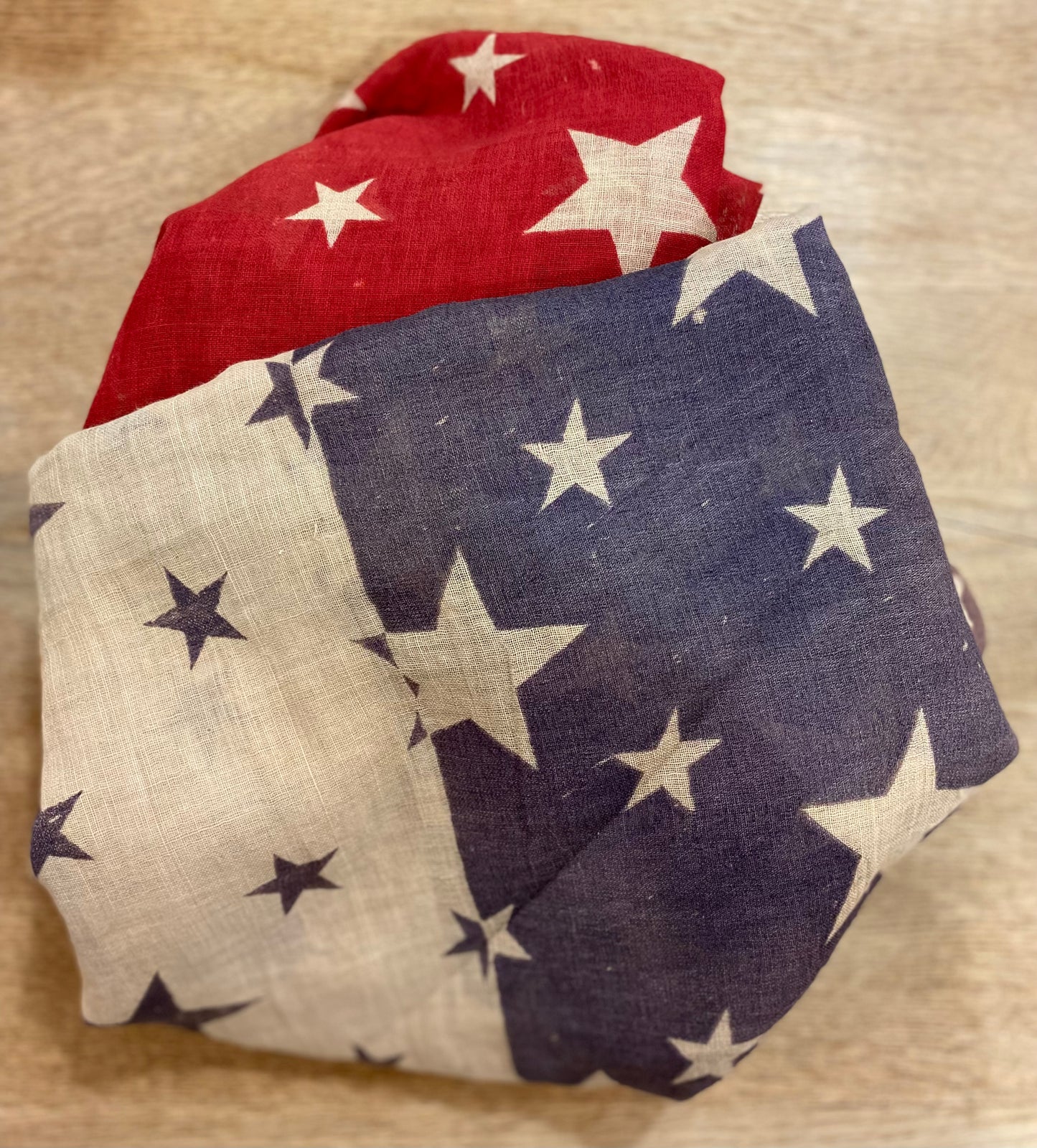 Red, White and Blue Fabric with Stars