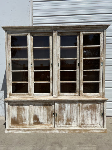 Painted French Antique Display Cabinet