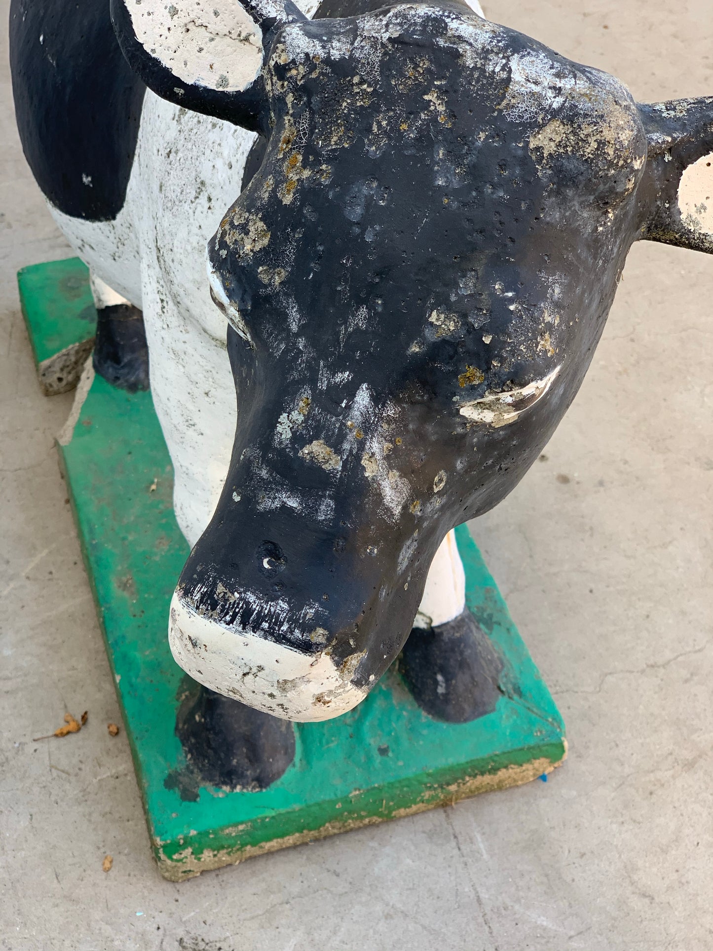 Antique Concrete Cow Statue
