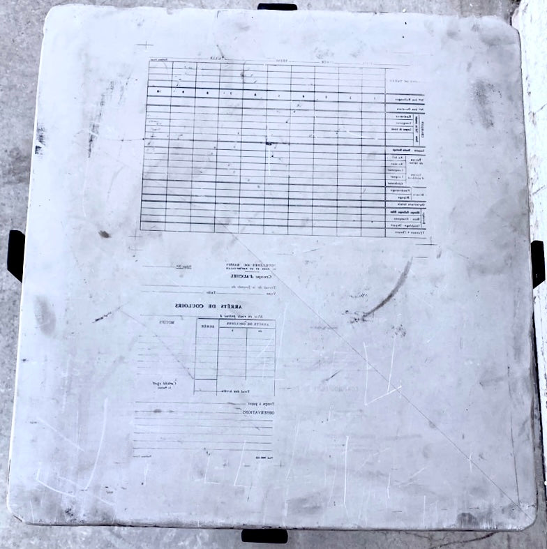 Large Lithography Stone Side Table