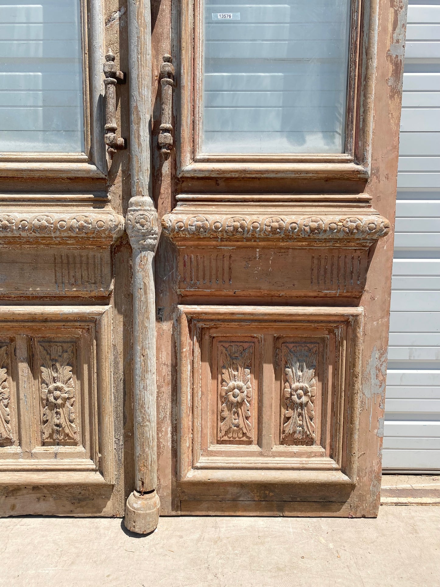 Pair of Arched Single Lite Wood Antique Doors