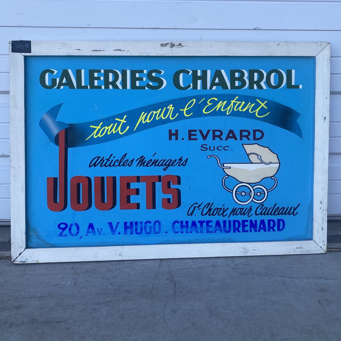 Wooden "Galleries Chabrol" Sign