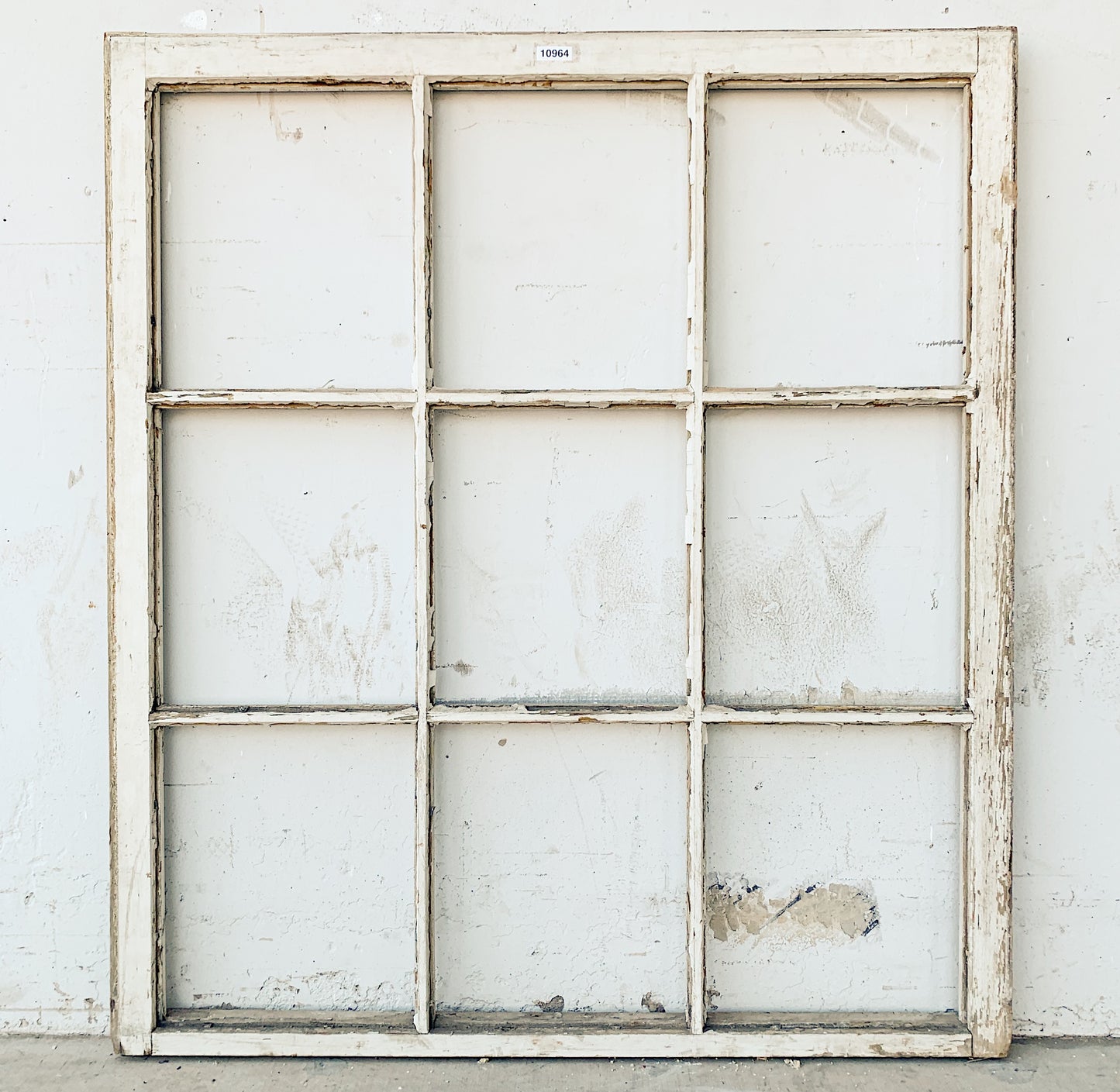 Square 9 Pane White Wood Window Frame – Antiquities Warehouse