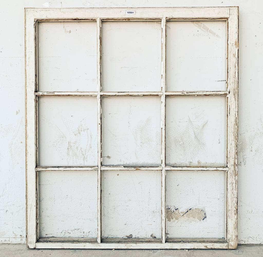 Square 9 Pane White Wood Window Frame – Antiquities Warehouse