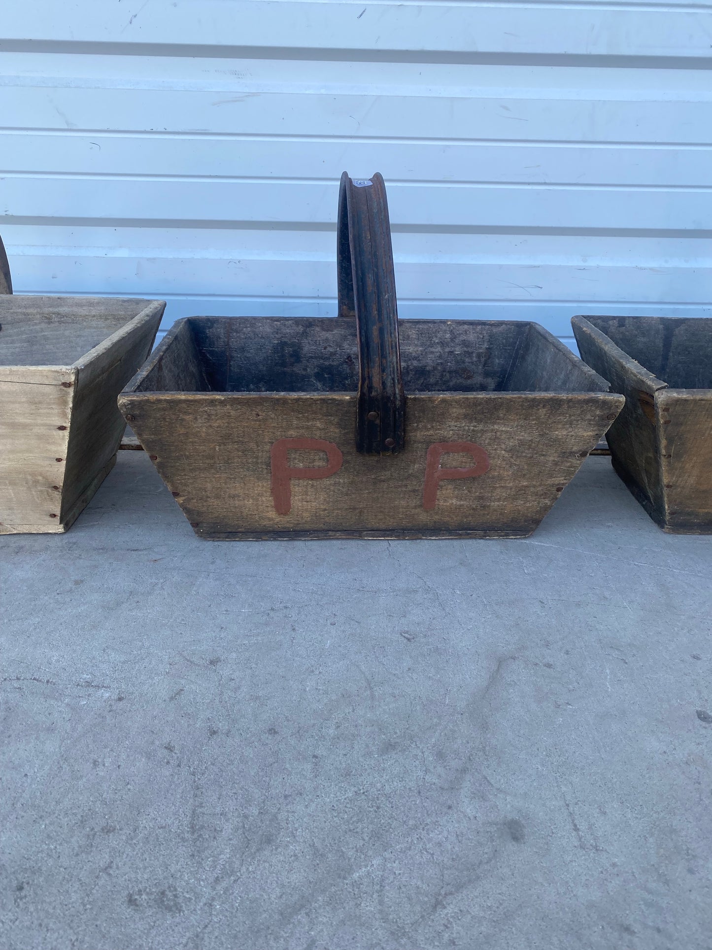 Wooden Gathering Crate with Handle