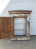 Antique White Wall Mounted Cabinet with Pediment