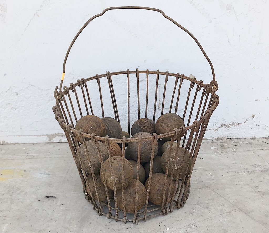 Basket of Bocci Balls (Decor)