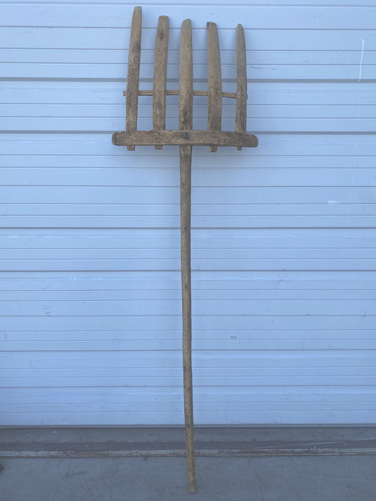 Decorative Large Wooden Hay Fork