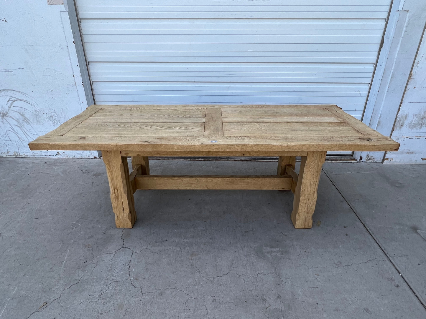 Straight Legged Bleached Dining Table