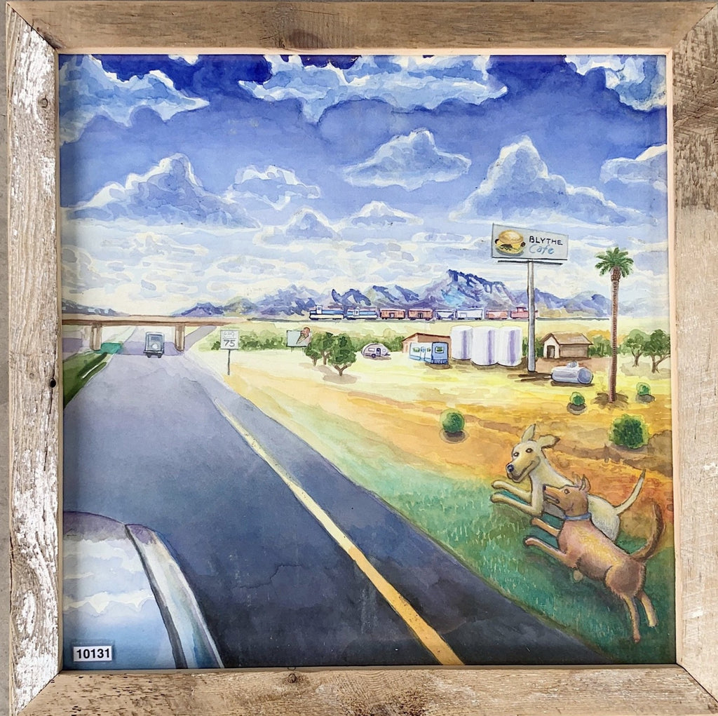 John Berzelius “Blythe Cafe & Lilou Come Inside” Acrylic Painting