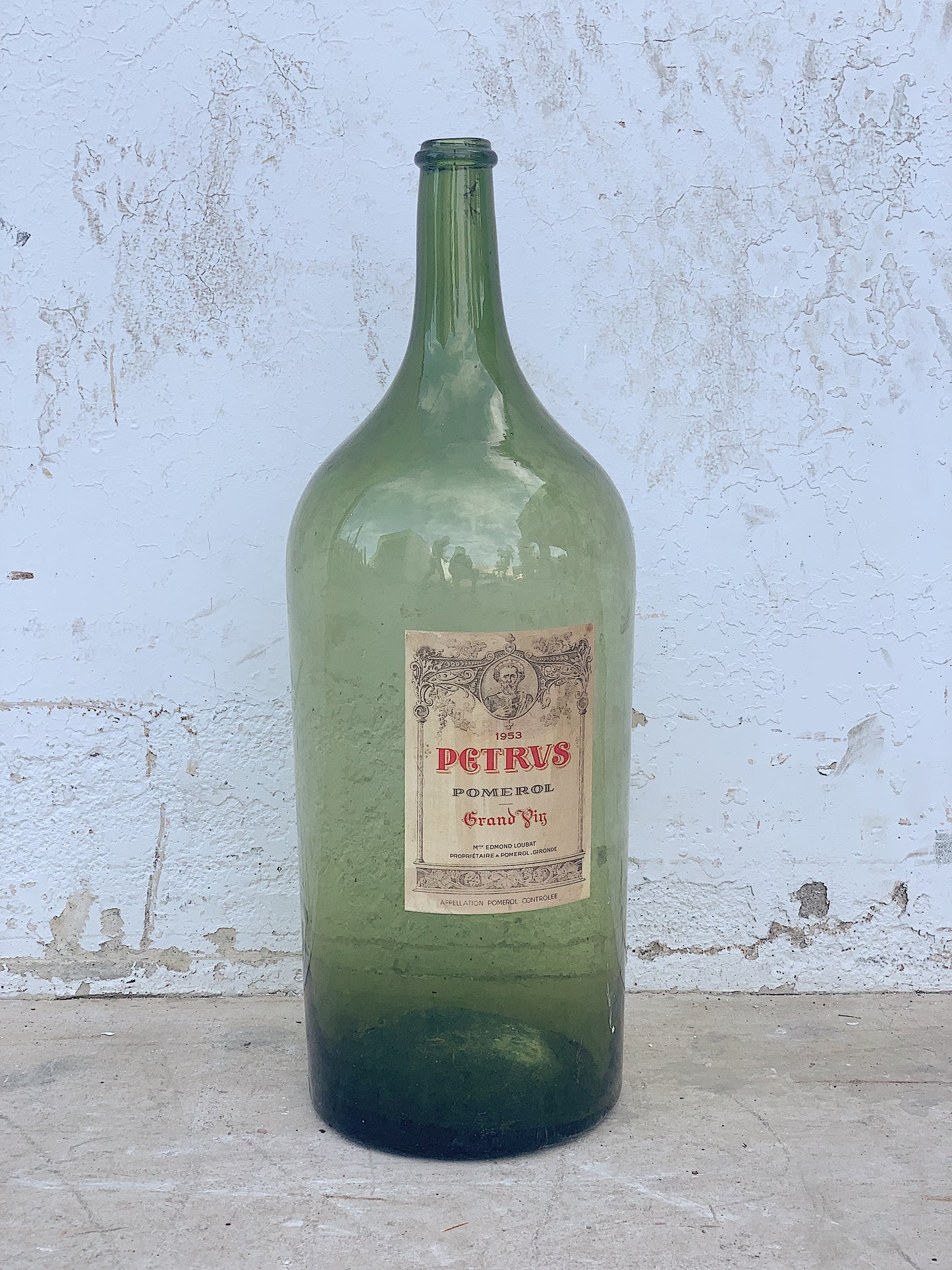 Tall Green Italian Bottle