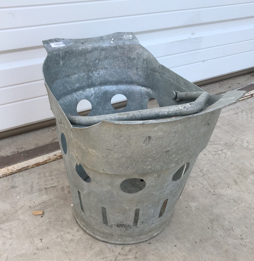 Galvanized Bucket with Holes and Handles