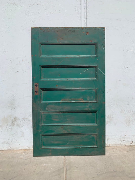 5 Panel Single Green Copper Metal Door (AW TC)