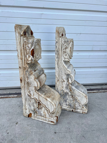 Pair of Natural Wood Corbels