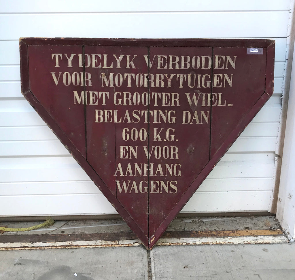 Dutch Bridge Limit Sign