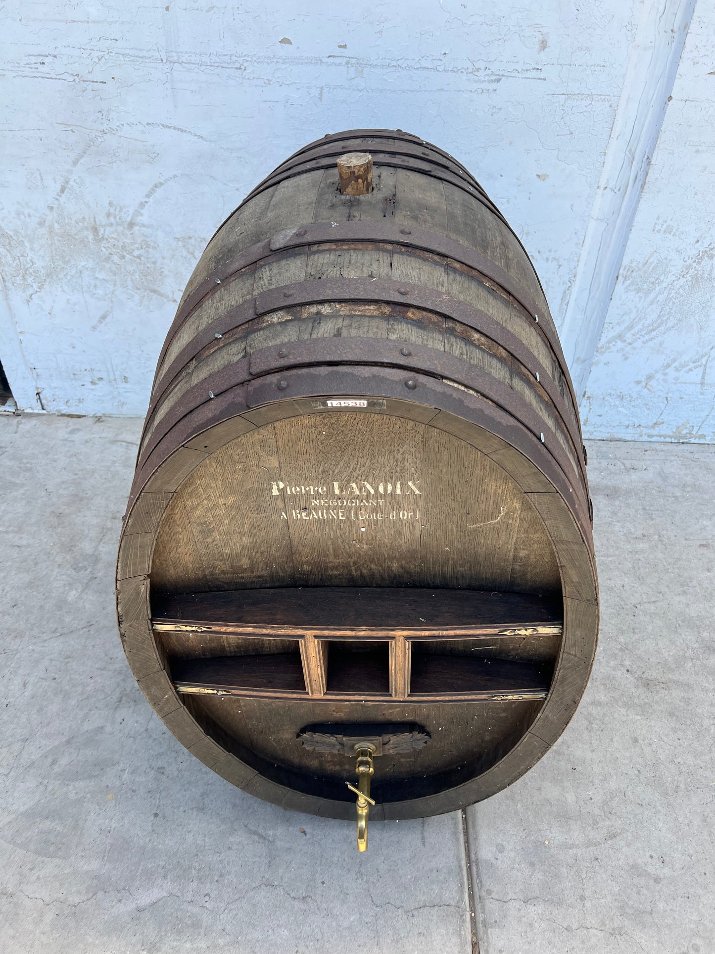 French Wine Barrel on Stand