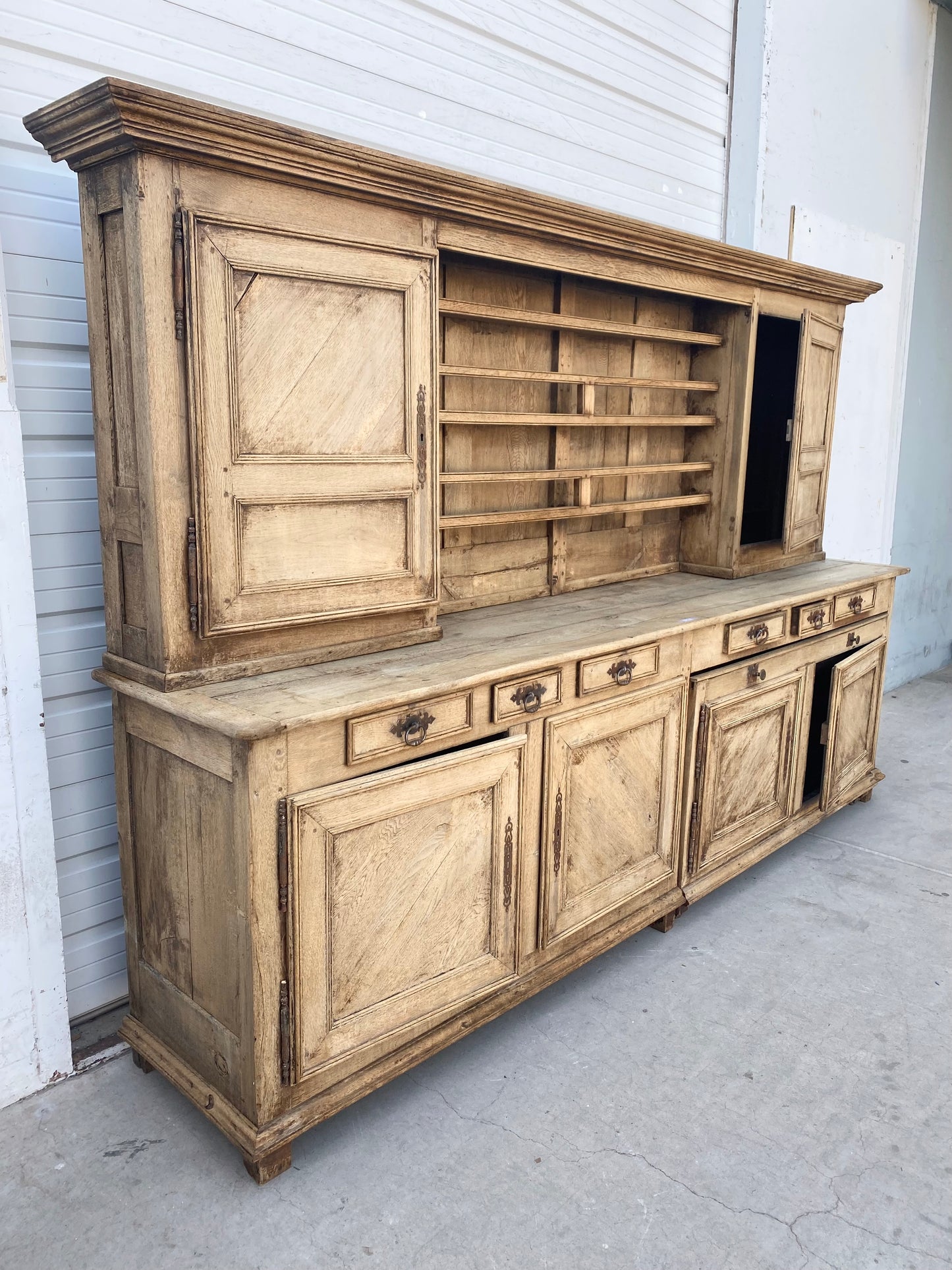 Bleached French Antique Hutch